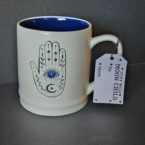 NWT Stay Wild MOON CHILD Hamsa Hand Ceramic Coffee Tea Mug